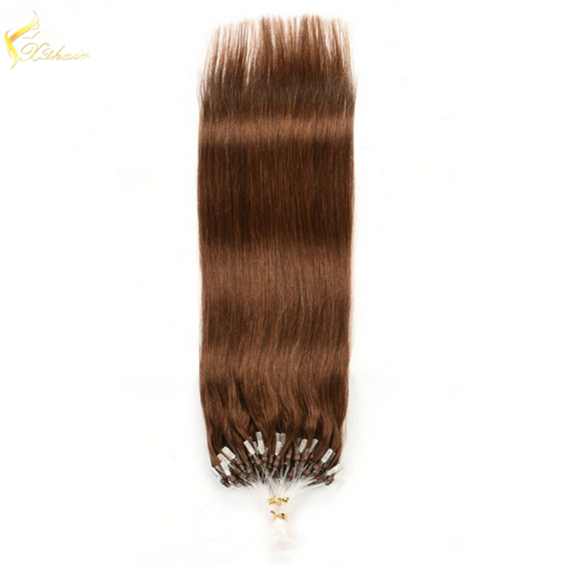 Fashion Hair Dark Color Loop Micro Ring Beads Tipped Remy Human Hair Extensions