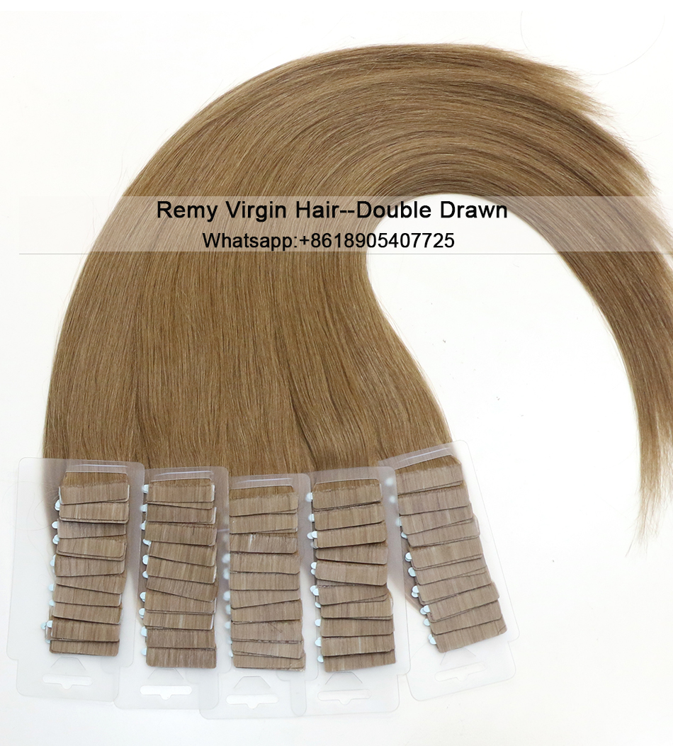 Fashion High quality 100% virgin brazilian silky straight remy human tape hair extension