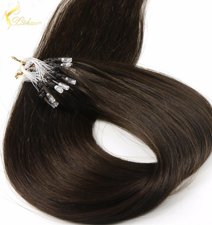 Fashion Keratin Fusion loop tip hair 100% Cheap Indian remy micro Loop ring human hair