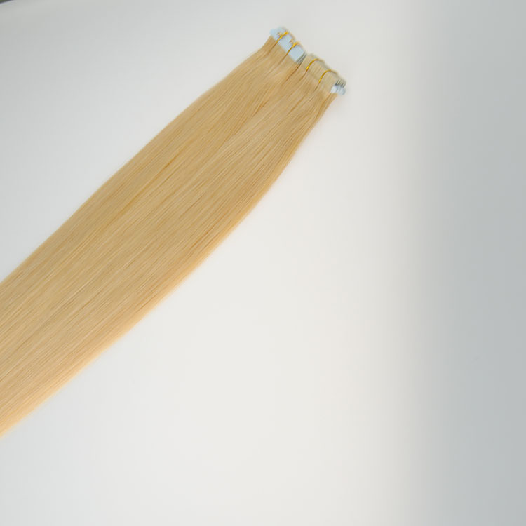 Fast ship large stock double drawn remy tape in hair extensions ash blonde