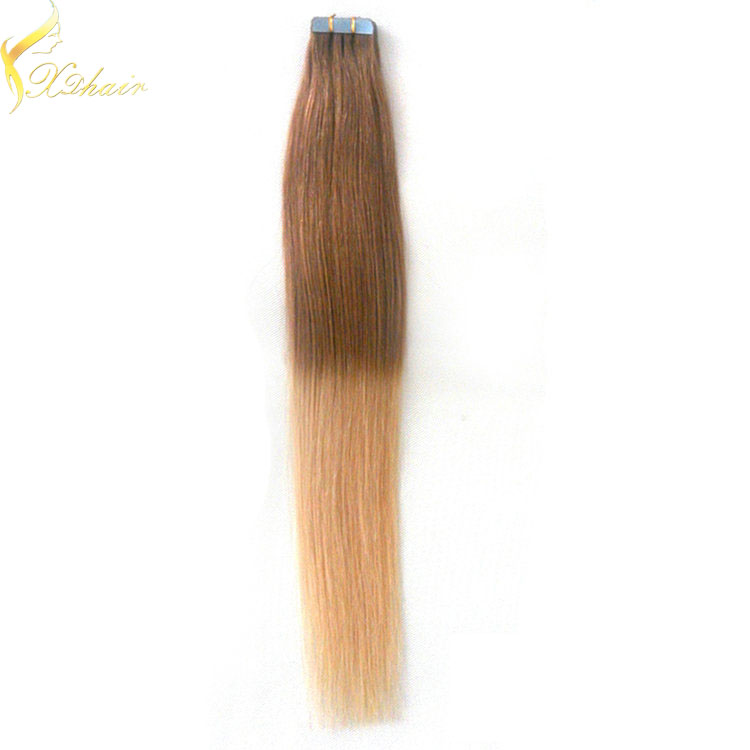 Fast ship large stock double drawn remy tape in hair extensions grade 8a