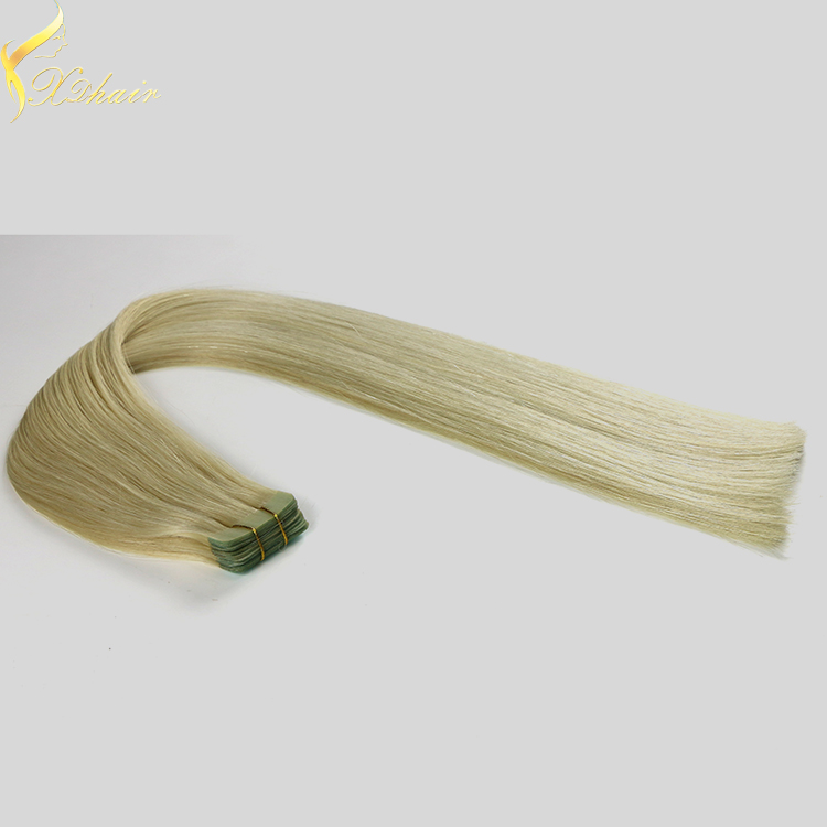 Fast ship large stock double drawn tape in curly hair extensions