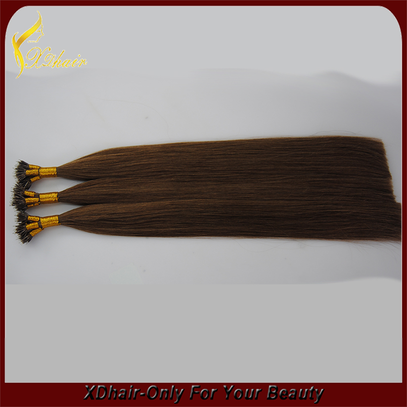 Frist Selling Unprocessed Factory Price Hair 18inch Nano tip ring hair extension