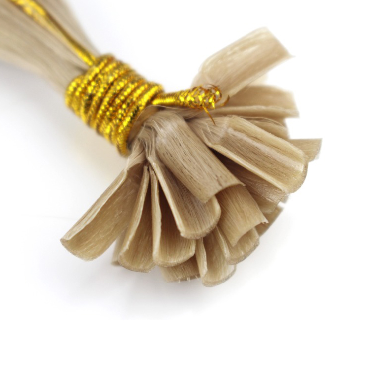 Good Feedback factory keratin U tip hair extension raw material remy human hair blonde virgin hair