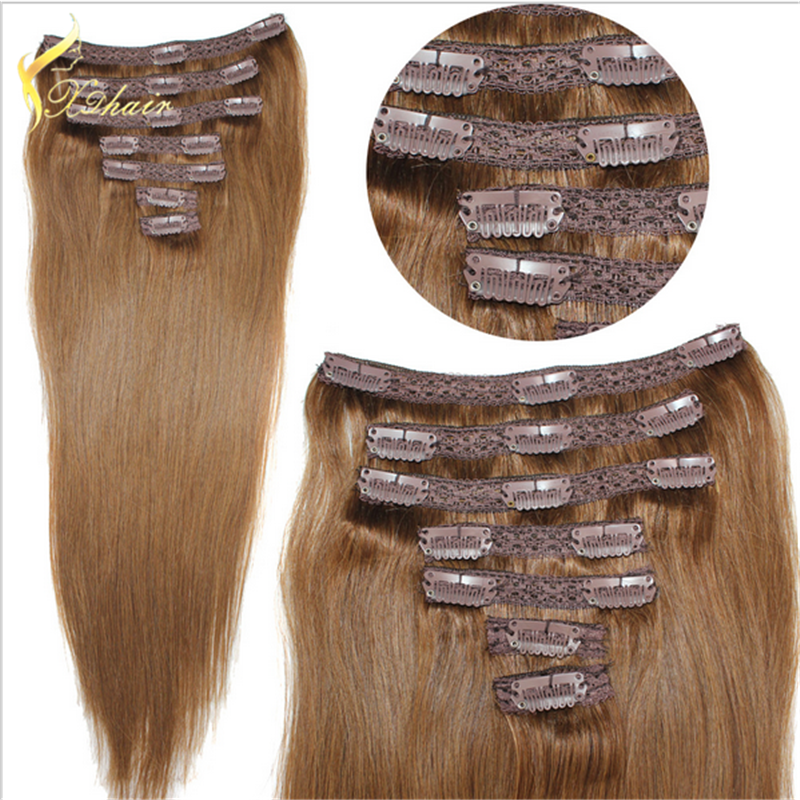 Hair Extension Type and Silky Straight Wave Style balayage hair extension clip in hair for white women