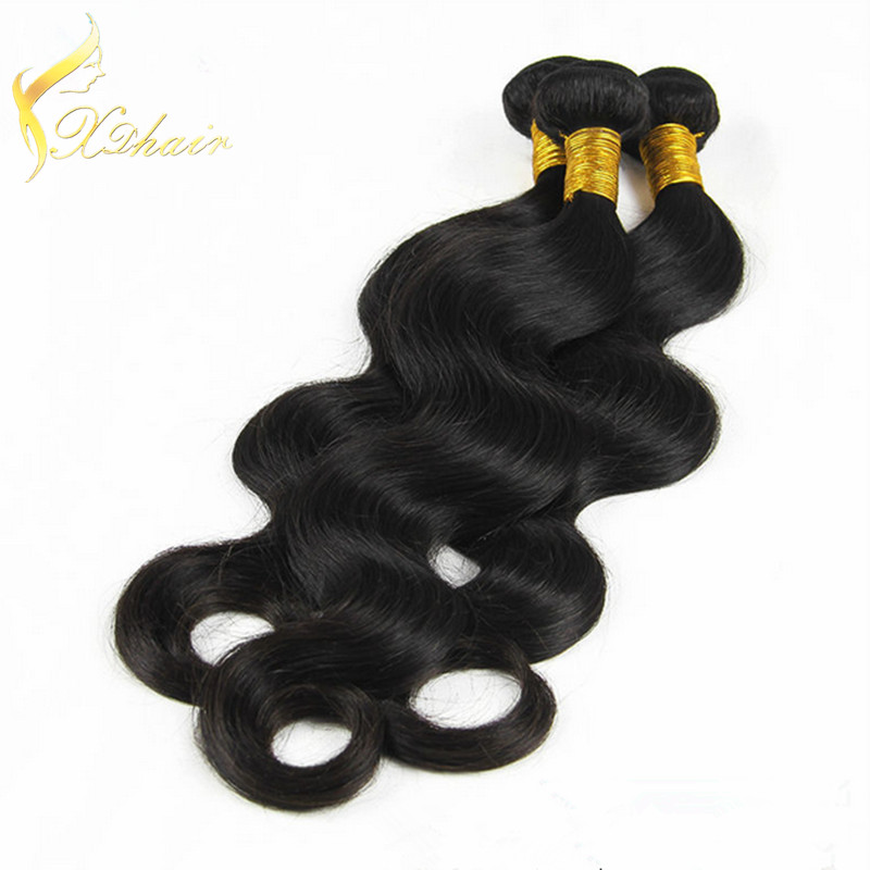 High Quality Brazilian Body Wave Human Hair Weave1b#  1 Bundle 20" 100gram Remy Human Hair Weft Extensions