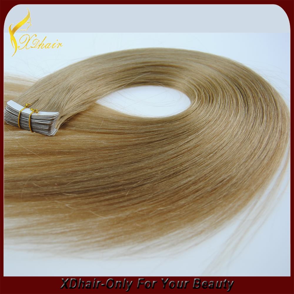 Alta qualidade da extensão do cabelo humano 2,5 g / pc cabelo pu trama da pele