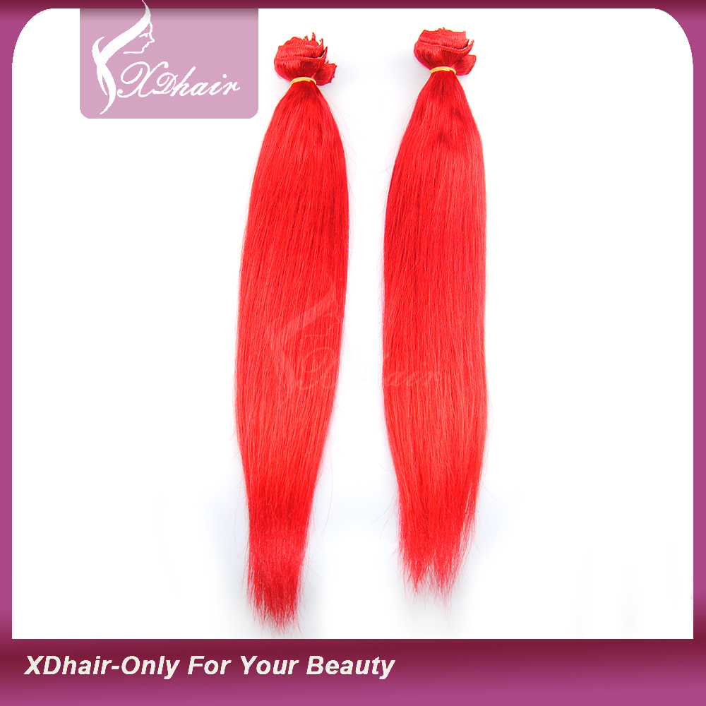 Caliente de la manera del pelo humano del color rojo de 22 pulgadas Clip 220gram en la extensión del pelo