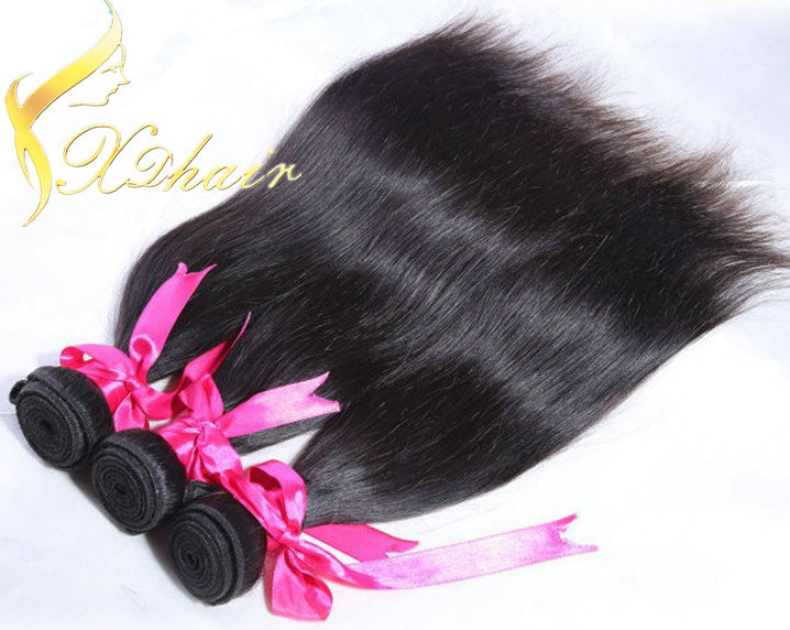 Hot Sale Grade 7A Virgin Hair straight Wave Black Natual Peruvian Hair