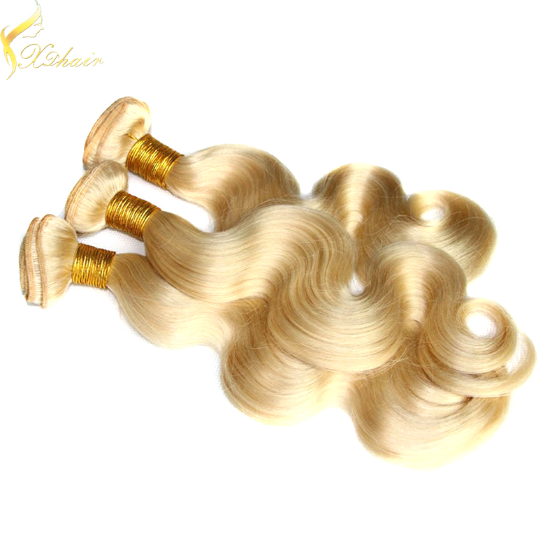 Hot selling trade assurance double weft shedding free blonde european hair