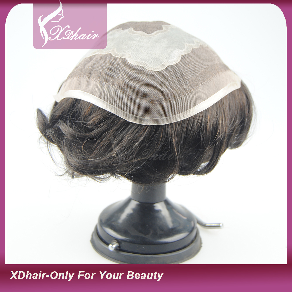 Human Hair Toupee for Men Short Hair Toupee Virgin Human Hair