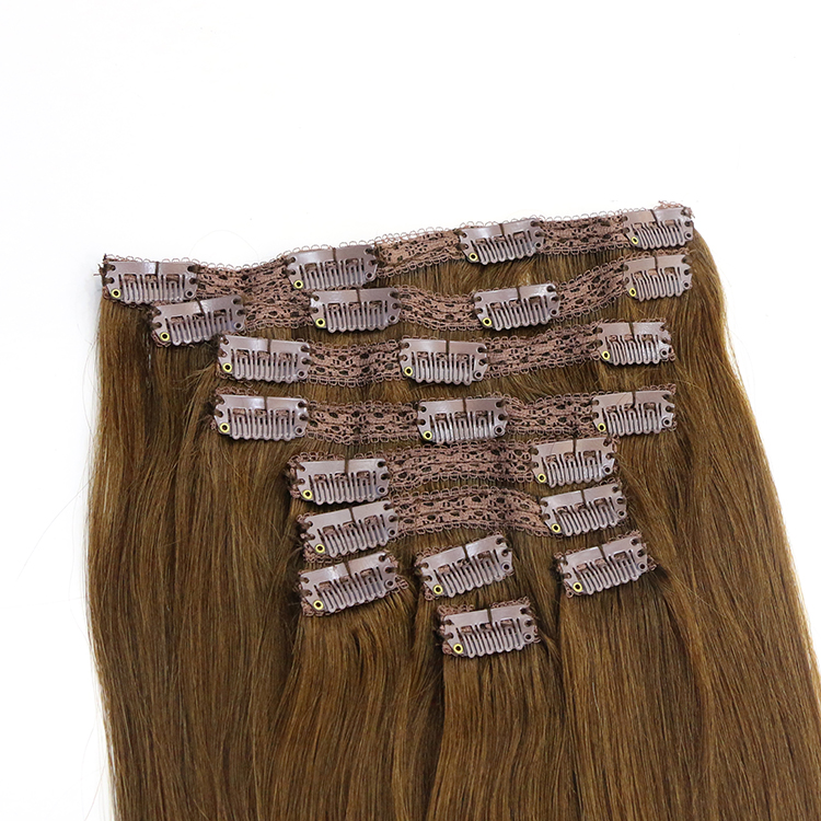 In stock fashion hot sale grade 8A clip in hair extensions
