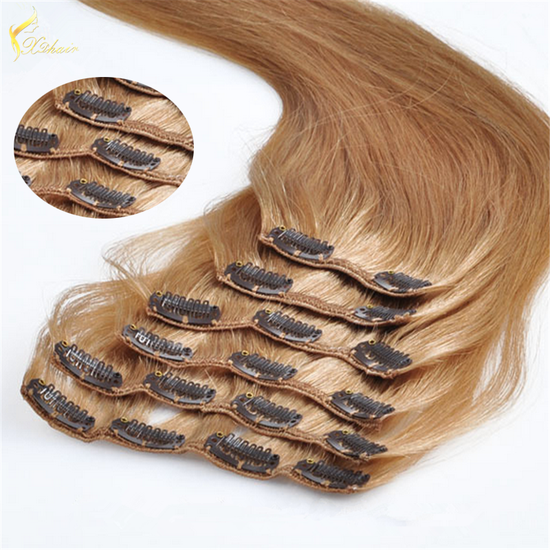 Indian hair unprocessed virgin brazilian hair straight hair clip in hair extensions for women