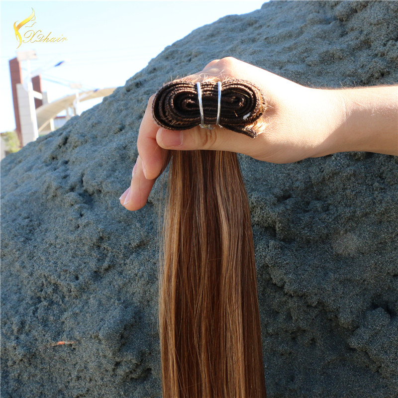 Juancheng Xinda hair Fast Shipping Piano Color Virgin Remy Brazilian Human Hair Weft Can be Accept Sample