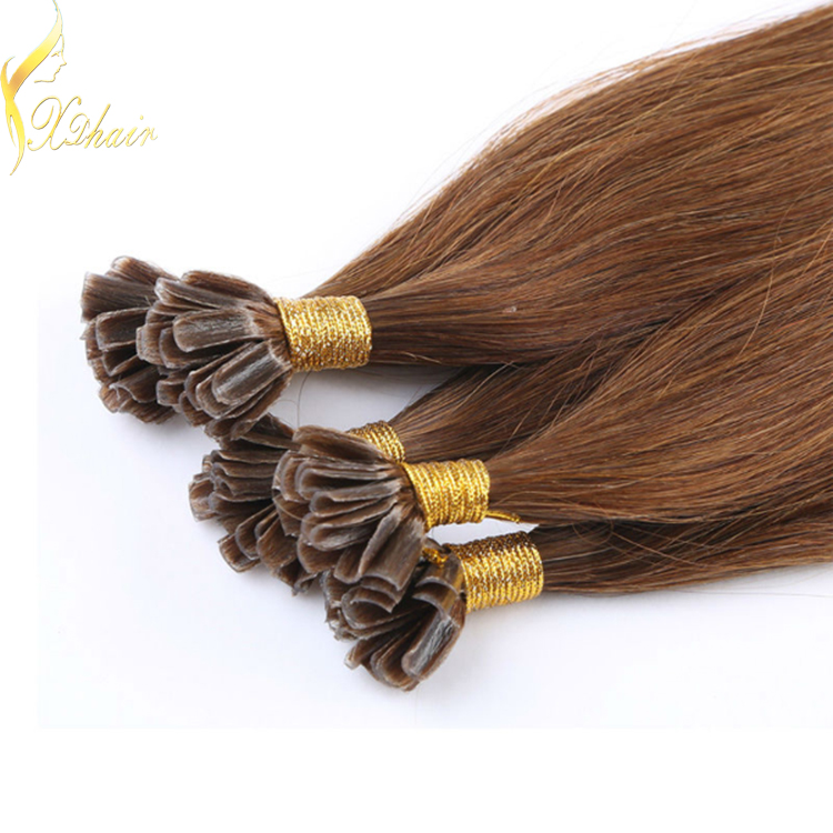 Keratin hair human hair extension u tip black hair indian