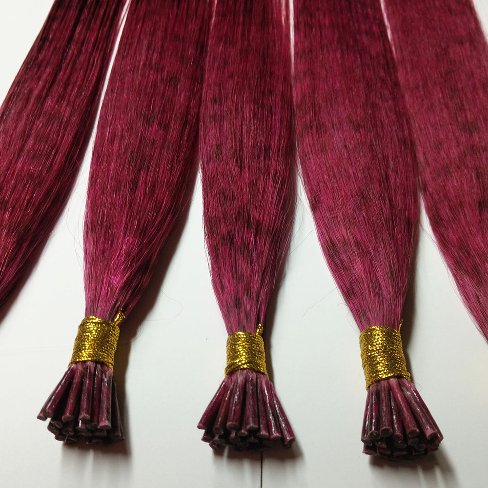 Keratin human hair extension i tip super quality hair extension 1g strand