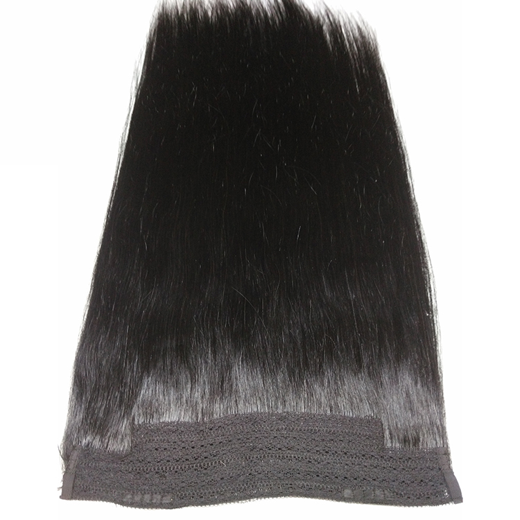 Lace clip in hair flip hair extension wave natural human hair black