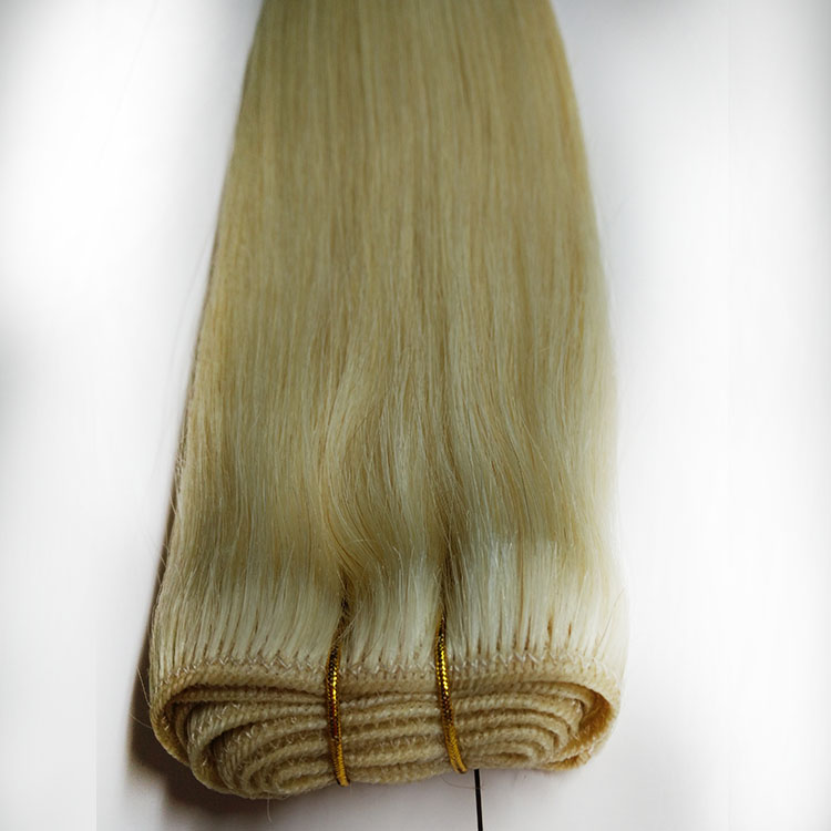 Light blond human hair extension color 613 russian hair