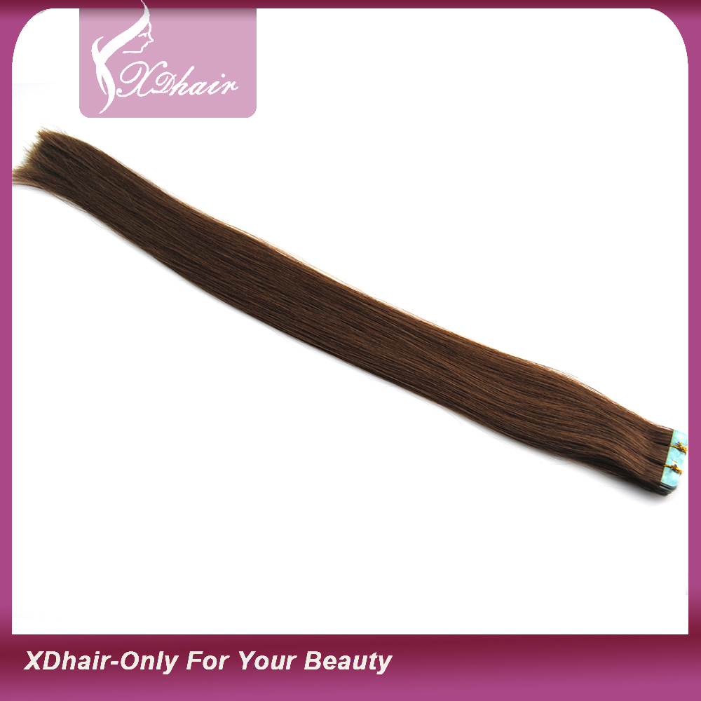 Manufacture Wholesale 100% Remy Hair Soft and Smooth No Tangle No Shedding Tape in Hair Extension