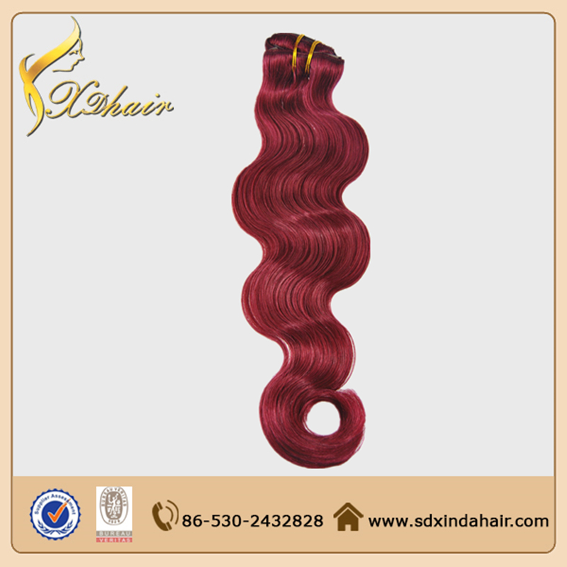 Manufacture Wholesale Human Hair Virgin Remy Clip in hair extension cheap price 100% human hair