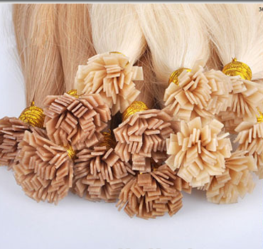 100 kearatin tip human hair extension u tip v tip pre-bonded nail hair