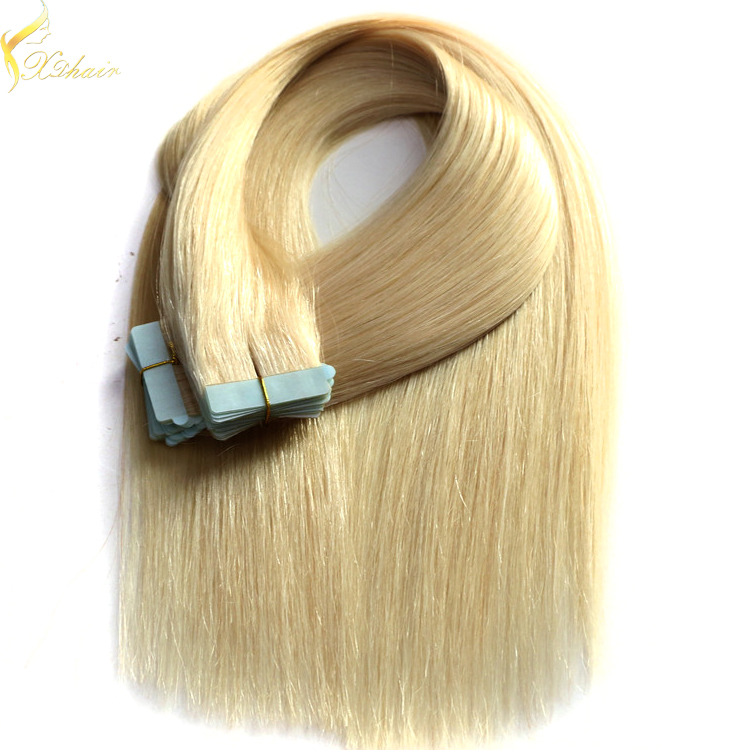New 2017 fast ship large stock double drawn tape in hair extensions virgin