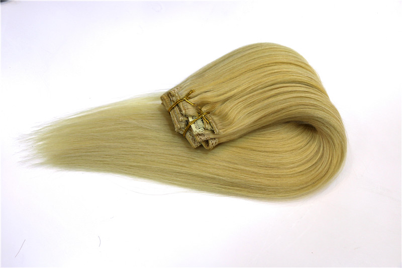 No tangle No shedding fashion human hair clip in hair extensions