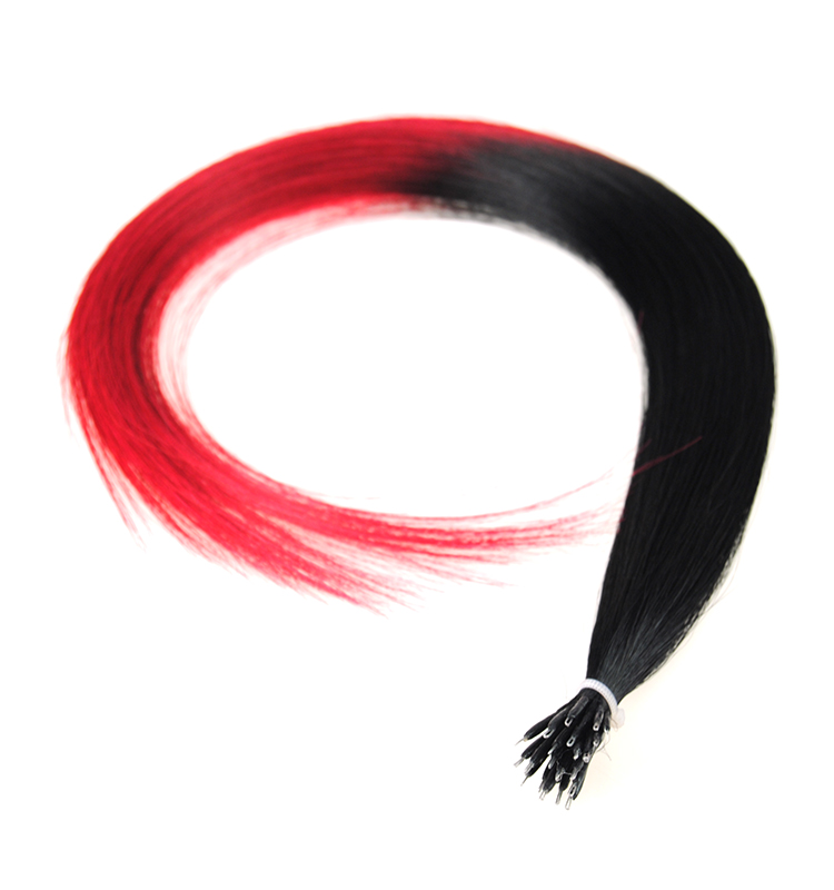 Ombre nano tip human hair extension nano bead hair