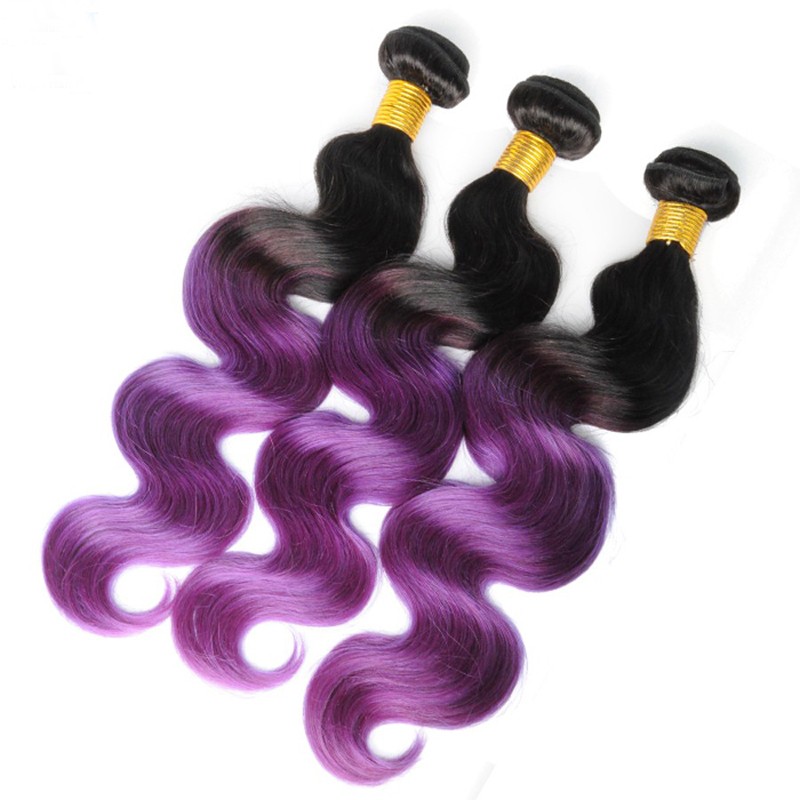 Popular Ombre Brazilian Hair Weave  Cheap Grade 8A Weft Human Hair Extensions