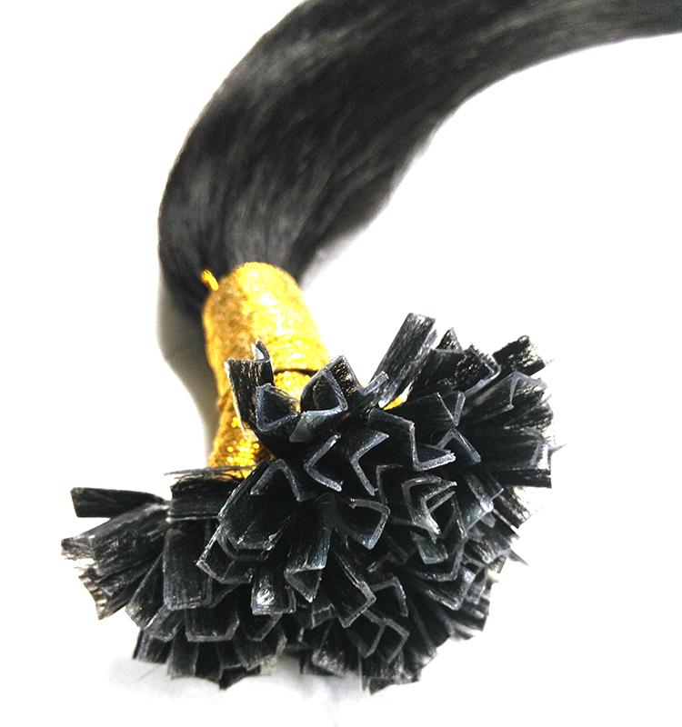 Pre bonded human hair extension 12g strand V tip hair