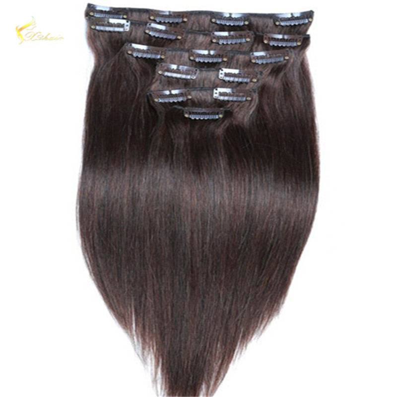 Remy Virgin Brazilian Hair Clip In Hair Extensions Free Sample 120g 140g160g 180g 200g 220g