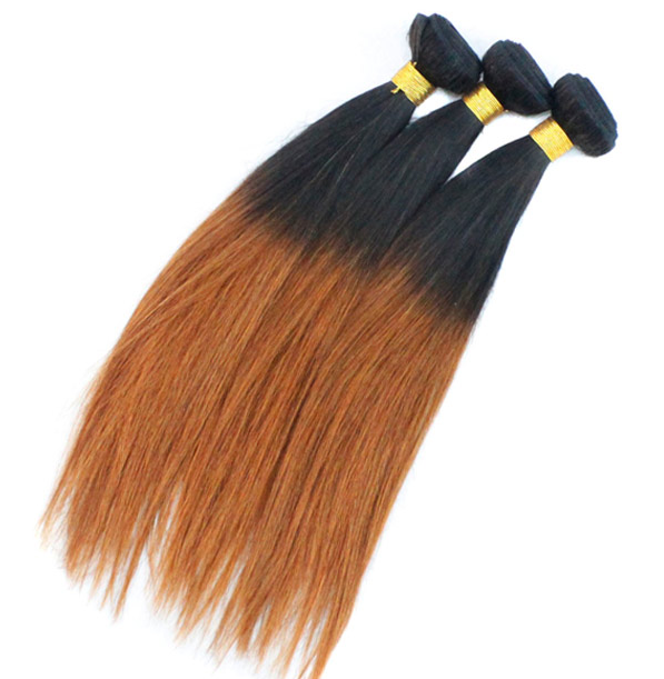 Shade human hair extension dip dye weft 100g/pc wave 160g/pc ombre hair