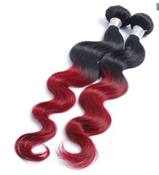 Silky soft straight human hair Russian  European two tone color weaving