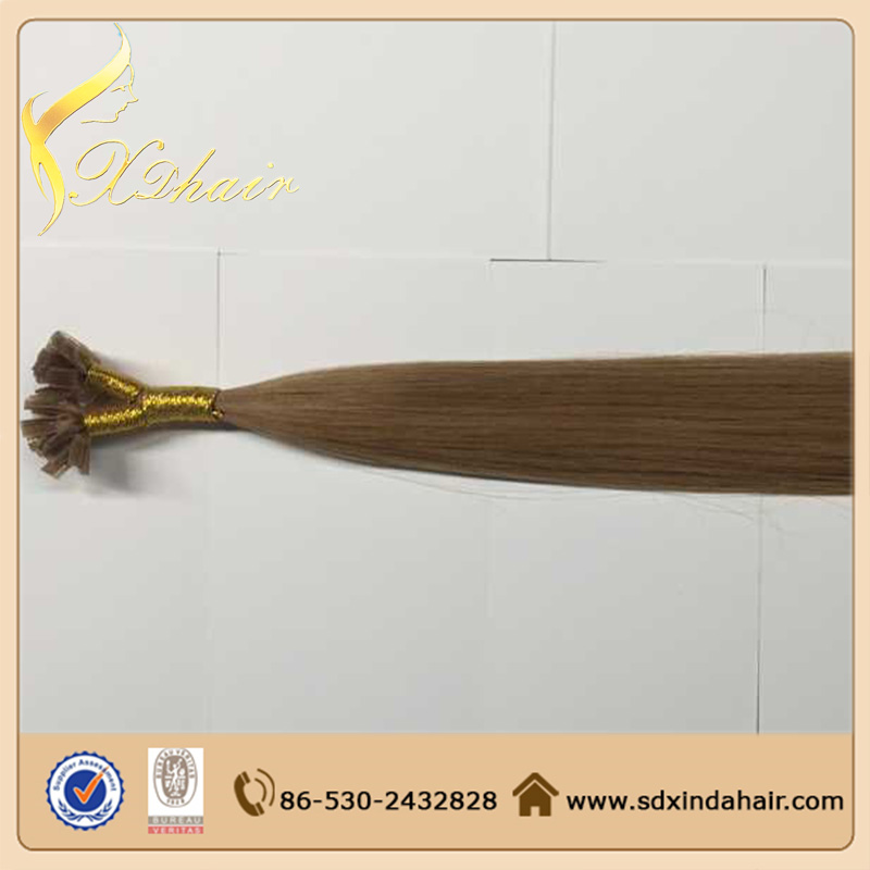 Stick I tip hair extension blonde color