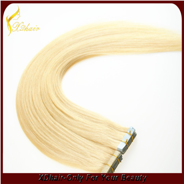 Super quality double drawn wholesale brazilian tape hair extensions