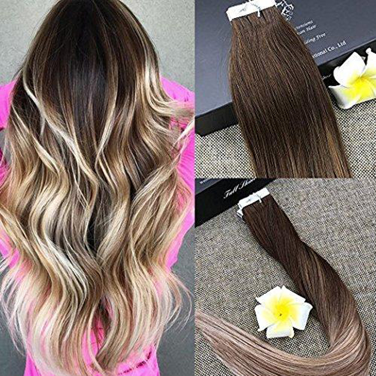 Tape Hair Extention 100 human hair top quality ramy hair