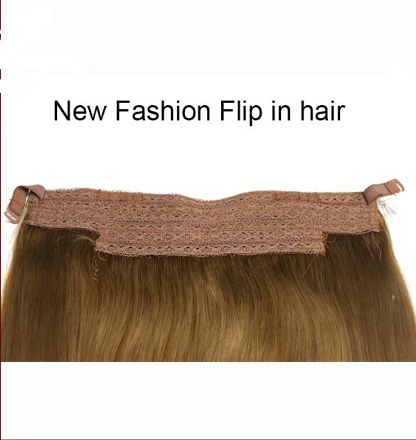 Thick Bottom 120g Remy Double Drawn 20 inch flip human in hair extensions