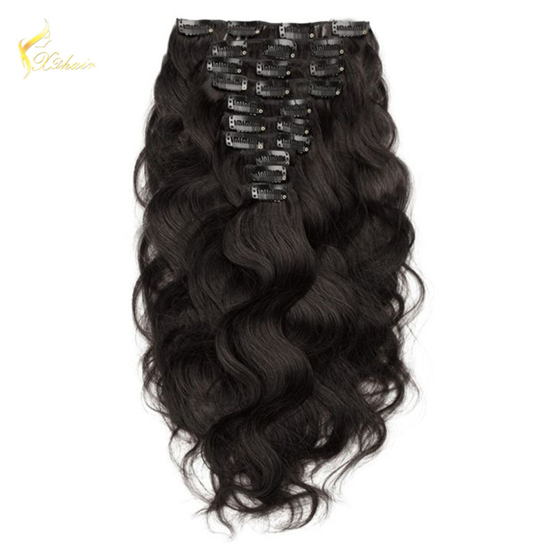 Clip in Hair Extensions 100% Real Human Hair 15" 18" 20" 22" Remy Straight Hair Double Weft Thick Full Head