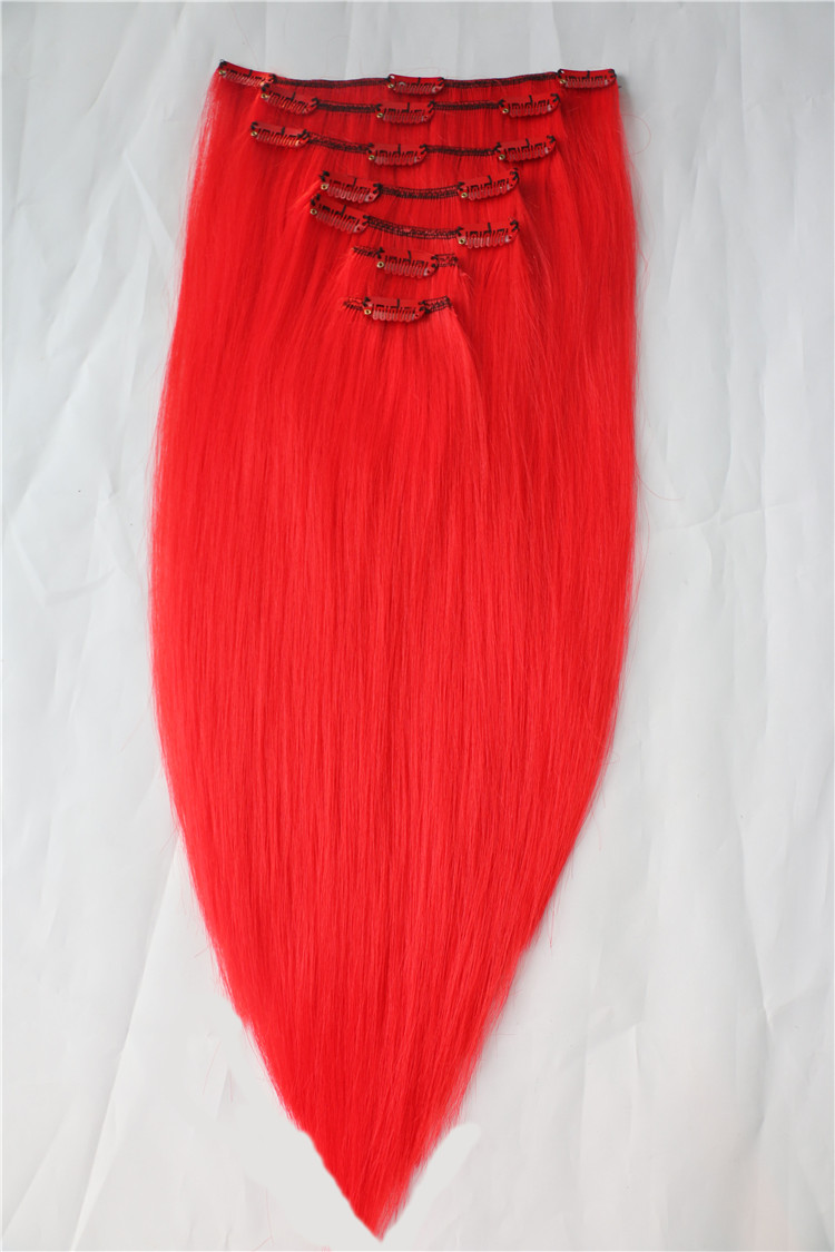 Top grade real human hair full set remy clip in extensions 300 gram