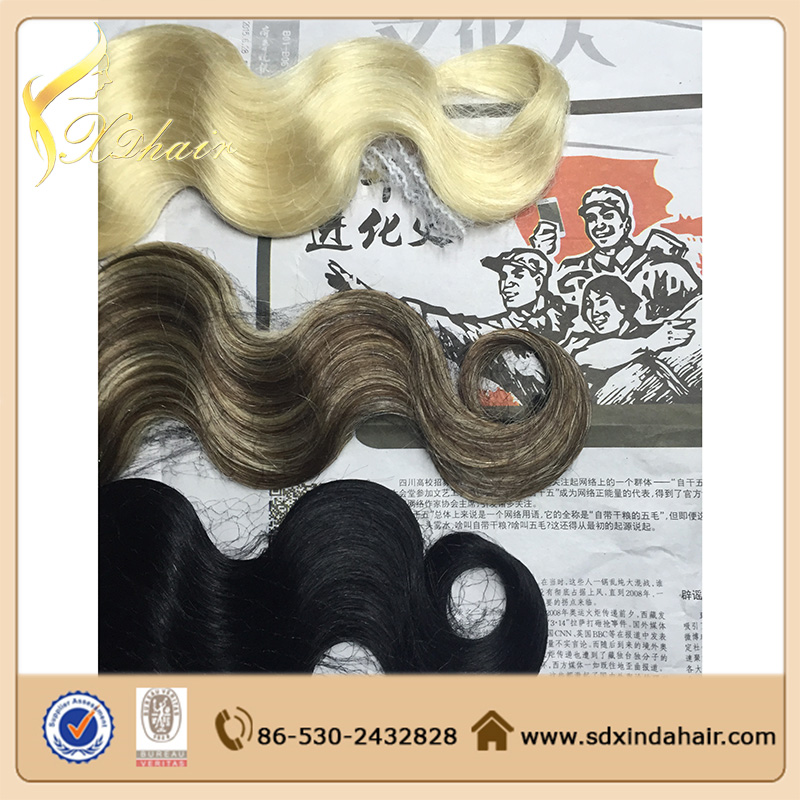 Top quality Grade AAAAA double drawn clip in hair extension