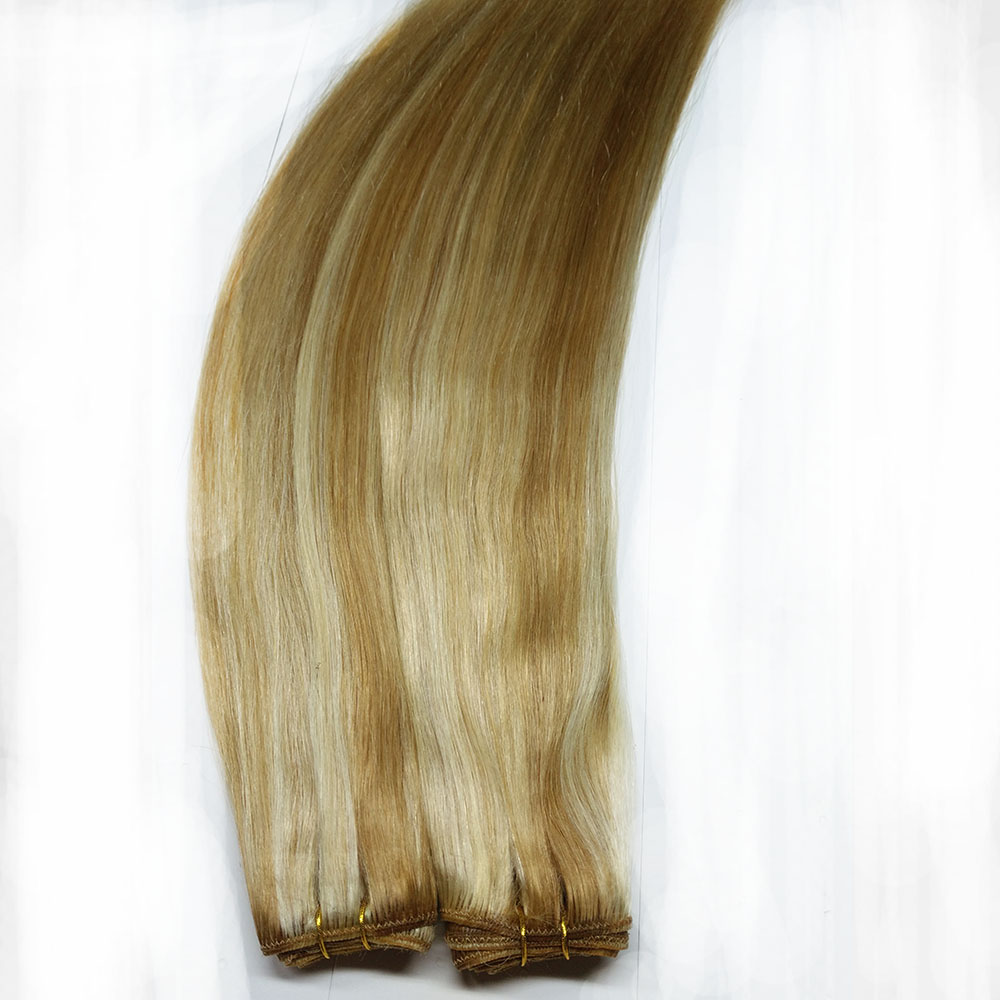 Two color mixed human hair weft high quality hair weaving
