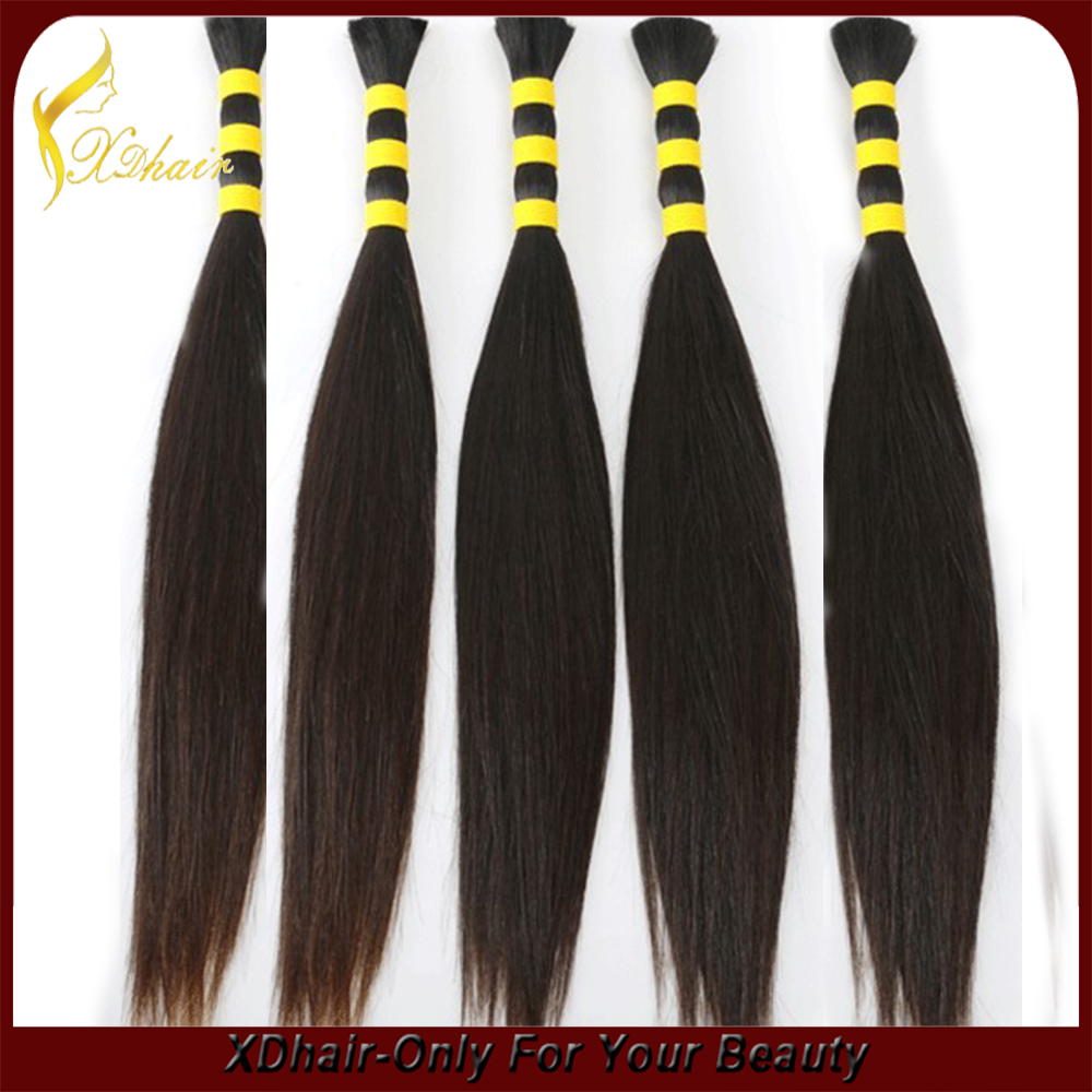 Capelli umani unprocess superiore 6a grado capelli peruviani massa
