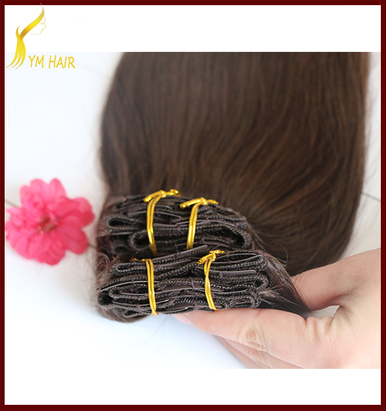 Virgin human hair natural color full double drawn hair
