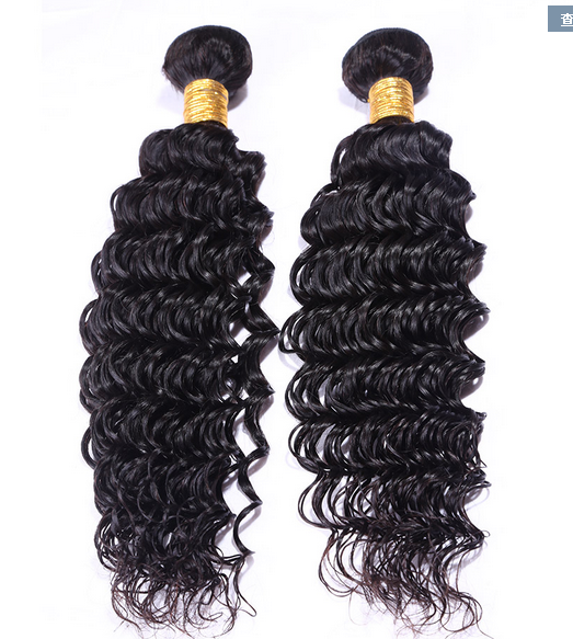Wavy human hair extension deep wave natural hair weft hair