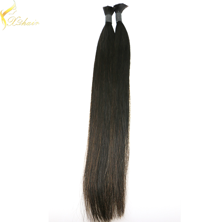 Wholesale Brazilian bulk hair 8A grade virgin bulk hair dye color