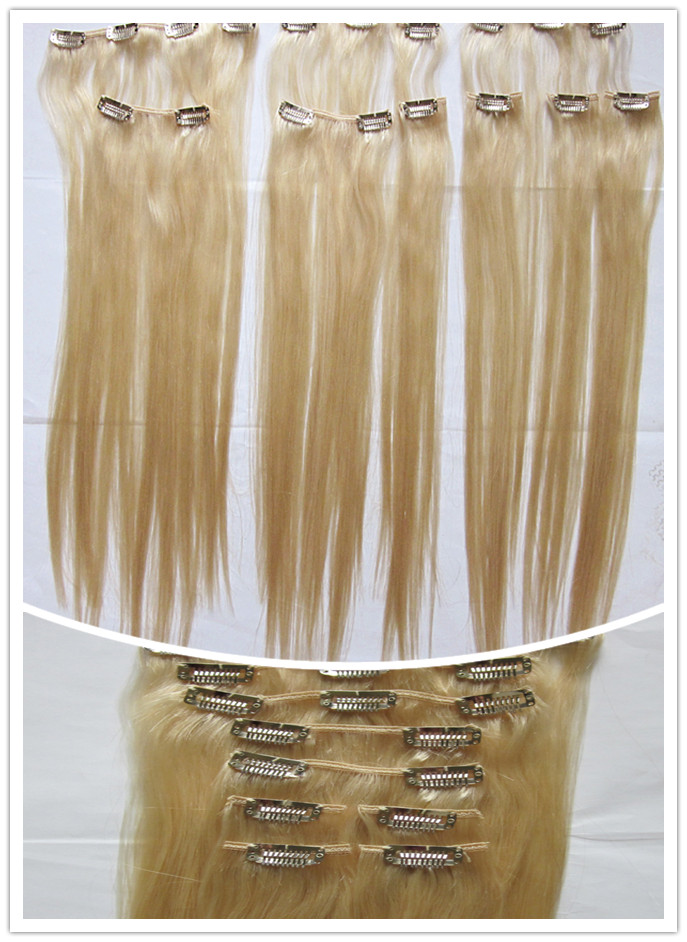 Wholesale Cheap Price Clip in Hair Extension Synthetic Heat Resistant Fiber 16 Clips Hair Accessories Fashional Hair Top Quality