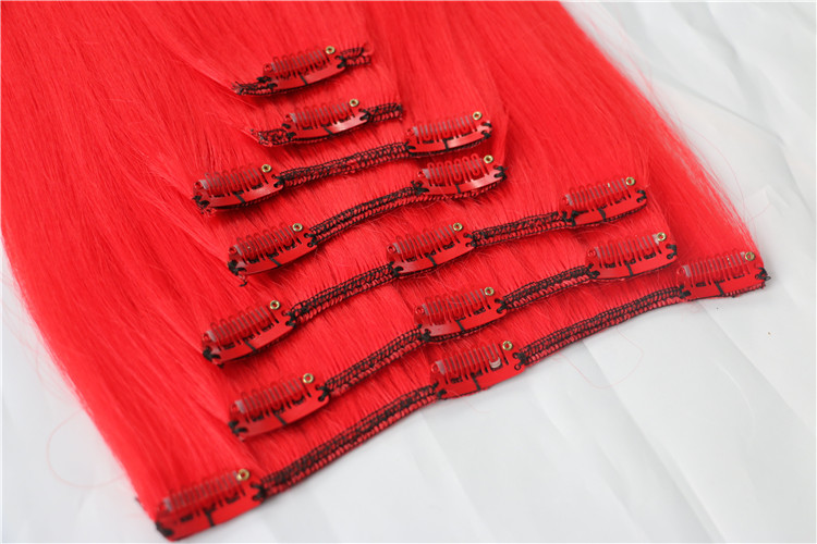 Wholesale Cheapest 100% Human Hair Clip On Hair Extensions 9 pcs