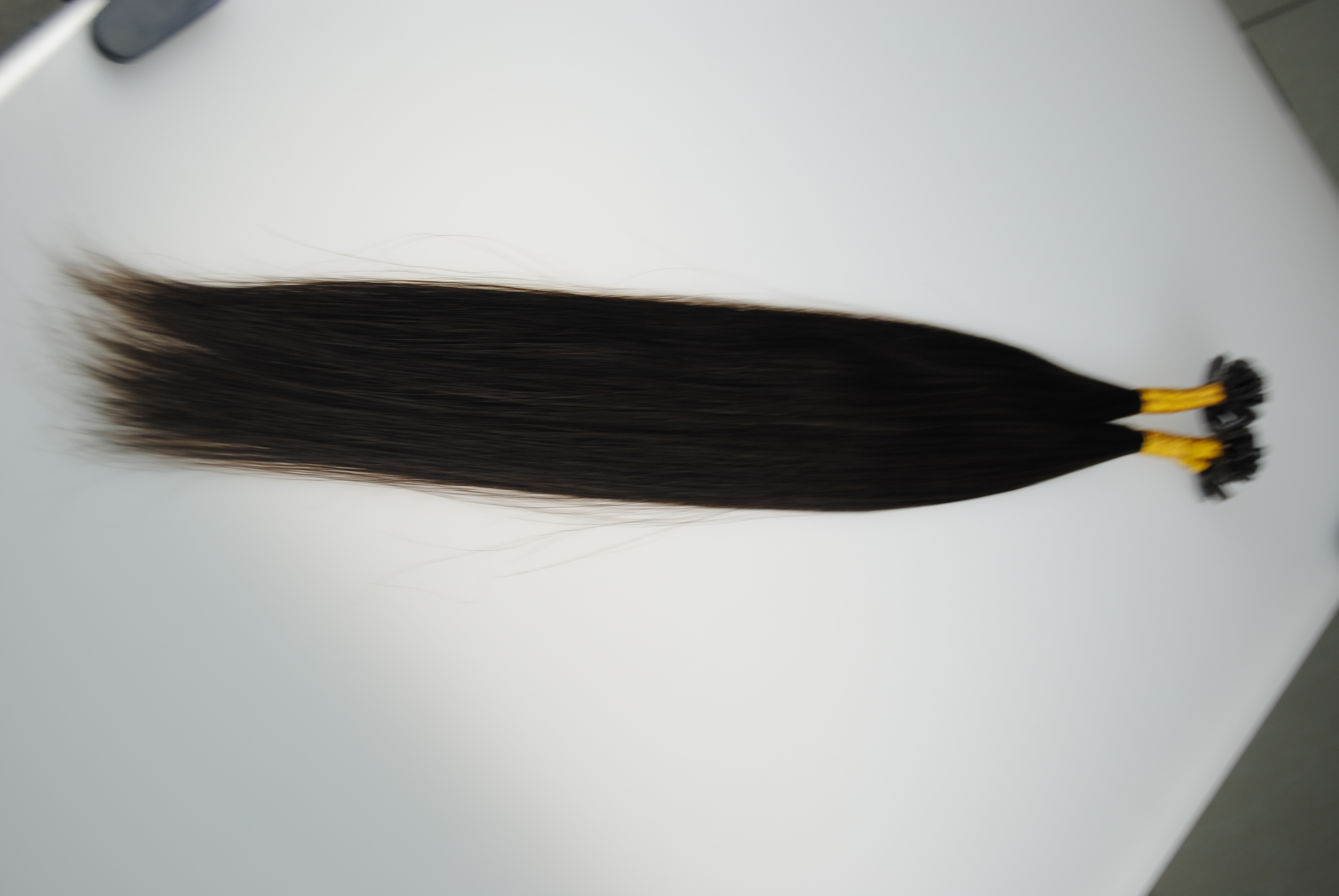 Wholesale Indian 12"-26" Women Remy Stick Tip I tip Human Hair Extensions Straight 1g/strands 100 strands Natural Black #1B