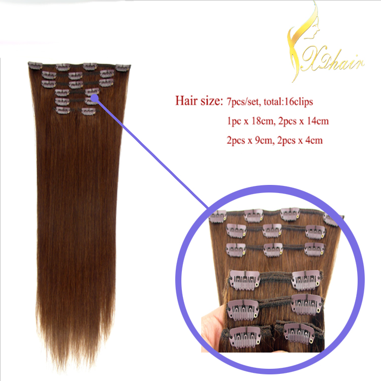 Wholesale Price Directly Factory Price Best Quality 100% Remy Human Hair 40 inch hair extensions clip in