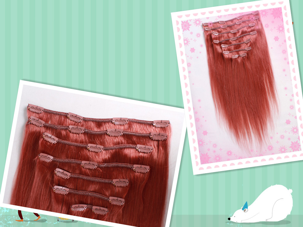 Wholesale hot selling prebonded human hair elastic clip in hair extension double weft cheap price